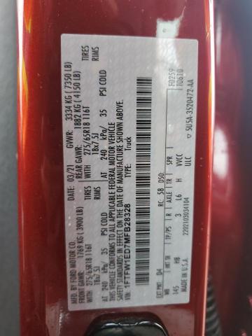 2021 FORD F150 SUPER - 1FTFW1ED7MFB28328