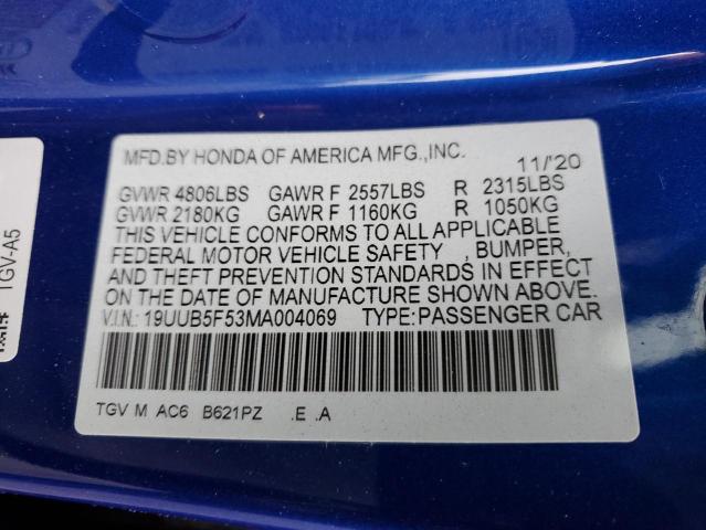2021 ACURA TLX TECH A 19UUB5F53MA004069