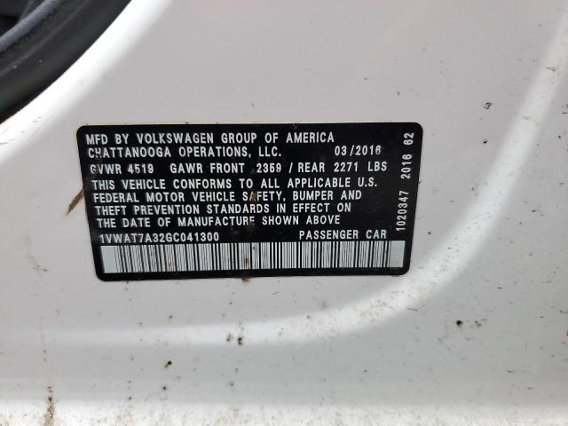 2016 VOLKSWAGEN PASSAT S - 1VWAT7A32GC041300