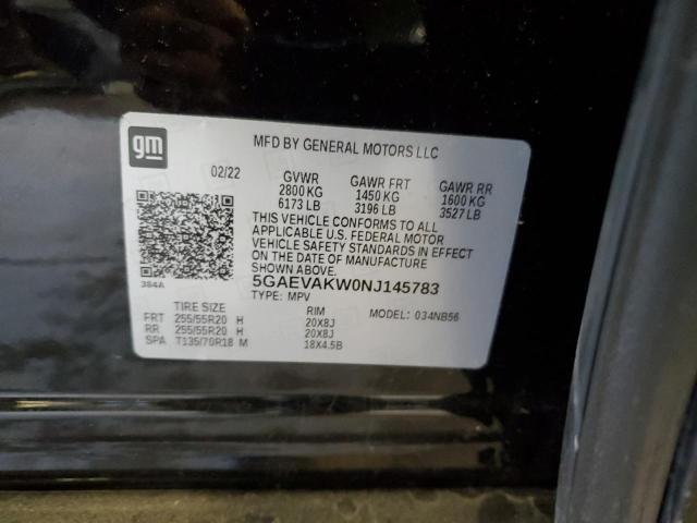 2022 BUICK ENCLAVE ES 5GAEVAKW0NJ145783