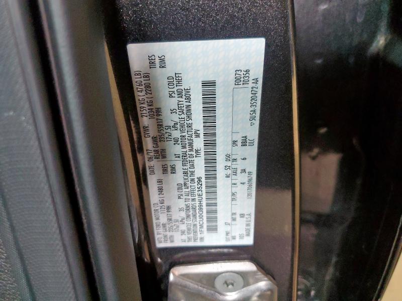 2017 FORD ESCAPE SE - 1FMCU0G99HUE35296