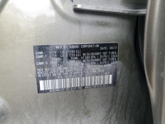 2022 SUBARU OUTBACK WI 4S4BTGUD7N3133913