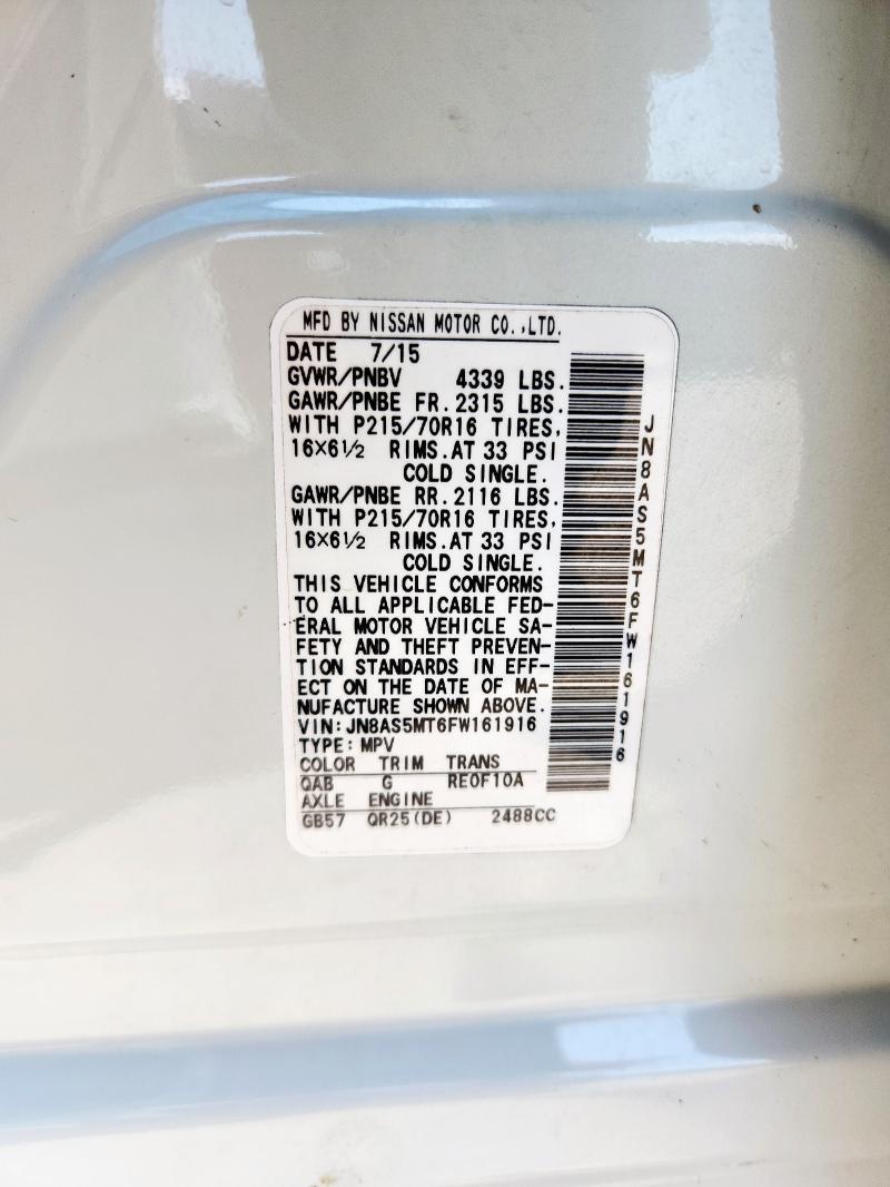 2015 NISSAN ROGUE SELE - JN8AS5MT6FW161916