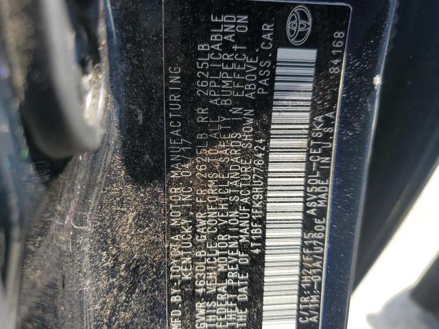 2017 TOYOTA CAMRY LE - 4T1BF1FK9HU776424