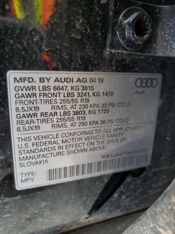 2019 AUDI Q7 PREMIUM - WA1LAAF78KD042605