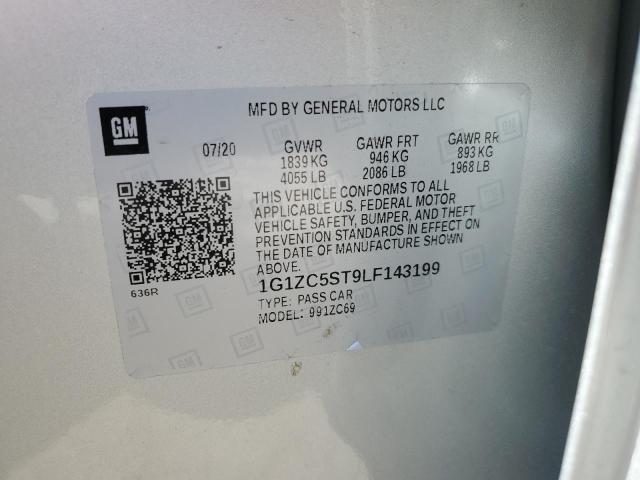 2020 CHEVROLET MALIBU LS 1G1ZC5ST9LF143199