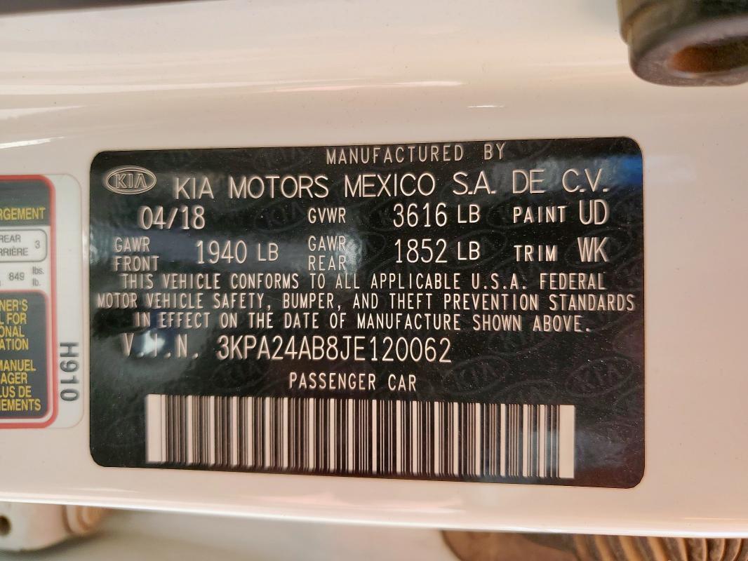 2018 KIA RIO LX - 3KPA24AB8JE120062