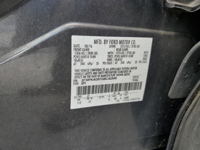 2016 FORD EDGE SE - 2FMPK4G97GBC42549