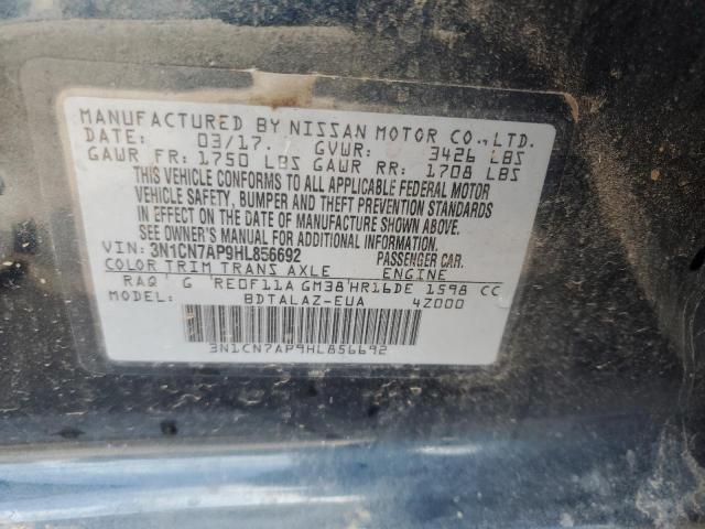 2017 NISSAN VERSA S - 3N1CN7AP9HL856692