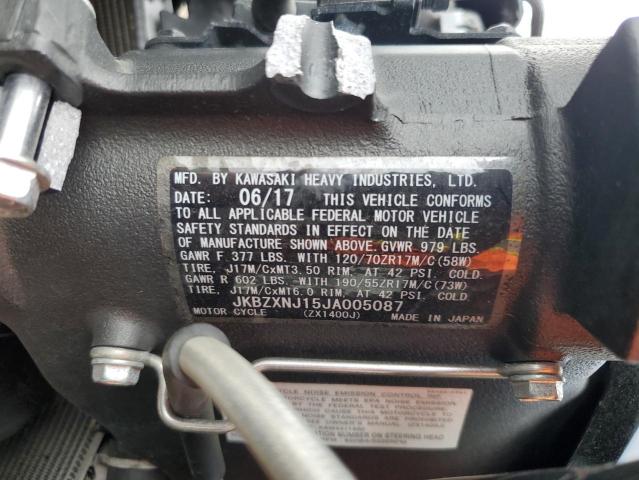 2018 KAWASAKI ZX1400 J JKBZXNJ15JA005087