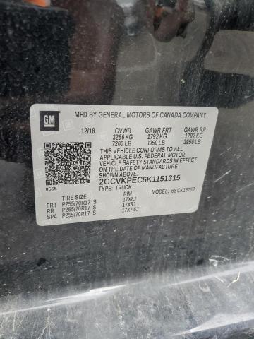 2019 CHEVROLET SILVERADO - 2GCVKPEC6K1151315