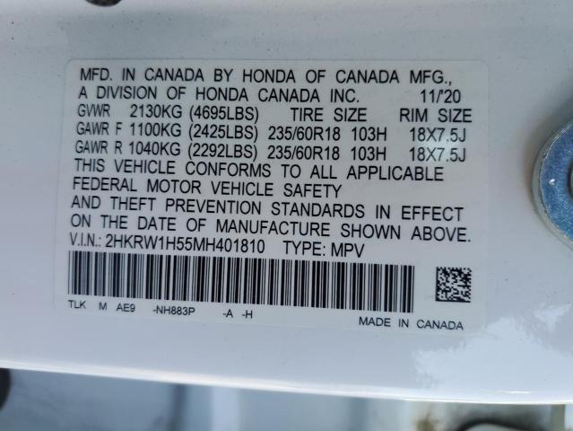 2021 HONDA CR-V EX 2HKRW1H55MH401810