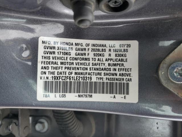 2020 HONDA CIVIC LX - 19XFC2F61LE210319