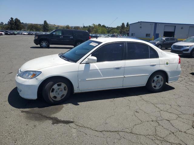 HONDA CIVIC HYBR 2005 white  hybrid engine JHMES96675S007876 photo #1