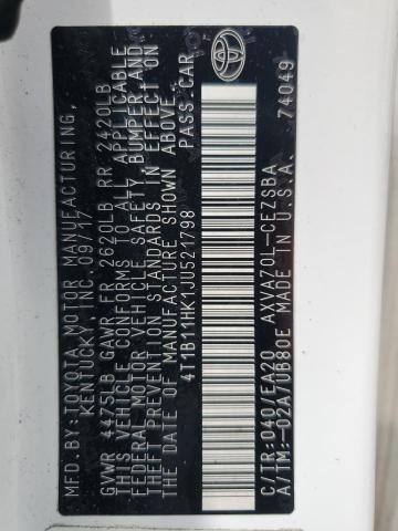 2018 TOYOTA CAMRY L - 4T1B11HK1JU521798