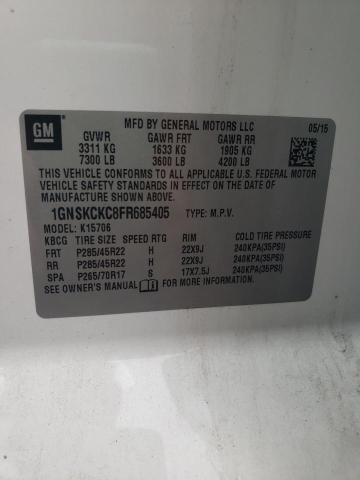 2015 CHEVROLET TAHOE K150 - 1GNSKCKC8FR685405