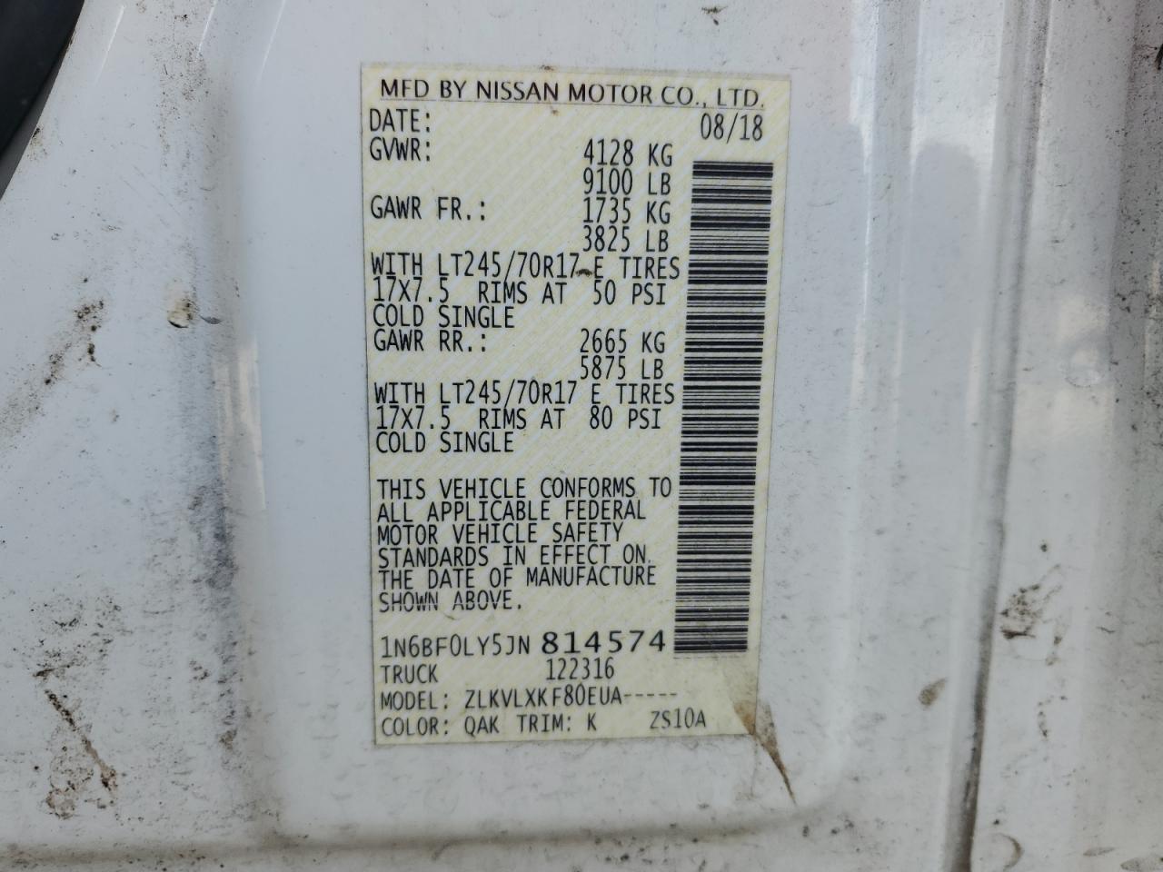 NISSAN NV2500 2500 S