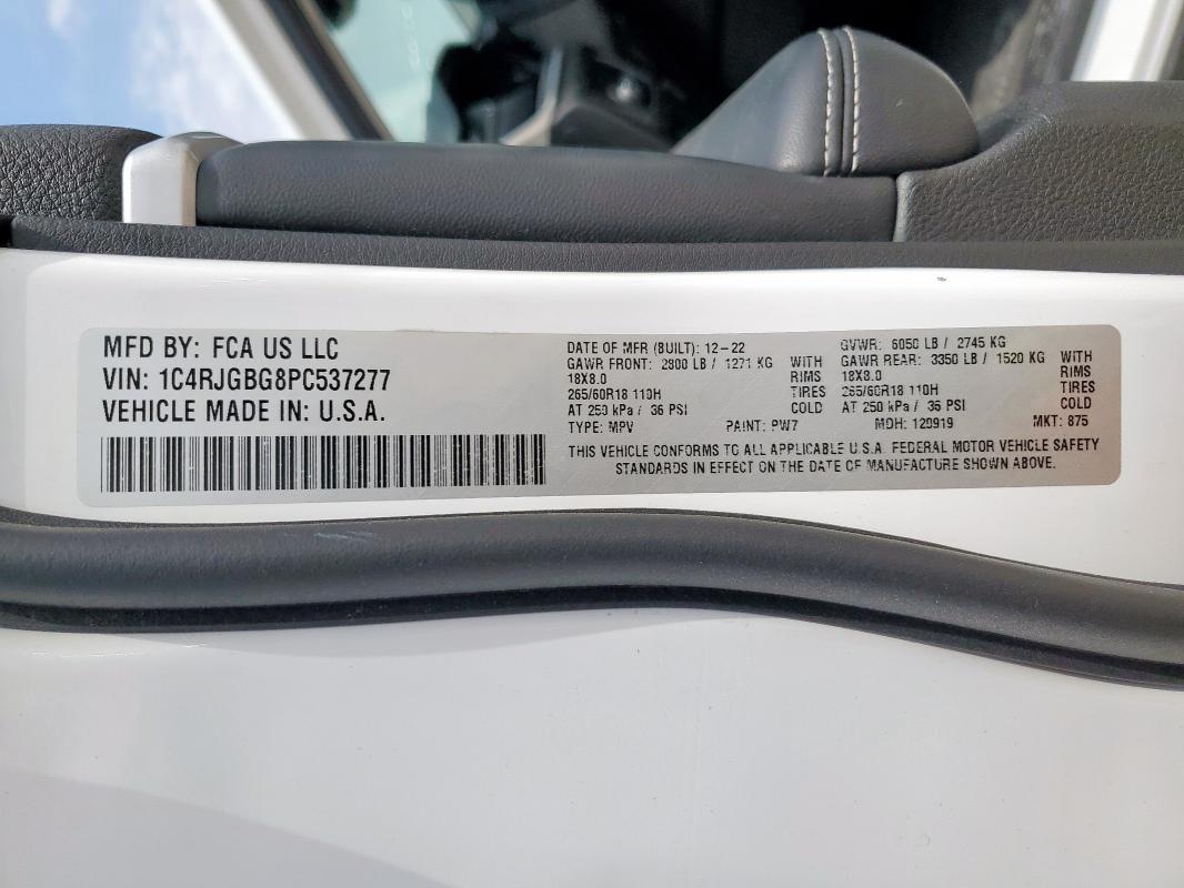 2023 JEEP GRAND CHER 1C4RJGBG8PC537277