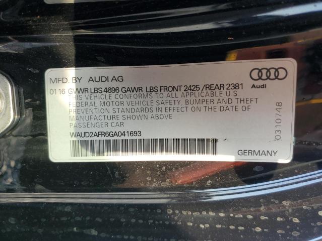2016 AUDI A5 PREMIUM WAUD2AFR6GA041693