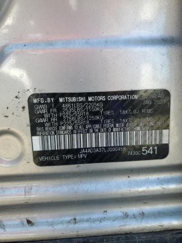 2020 MITSUBISHI OUTLANDER JA4AD3A37LJ000458