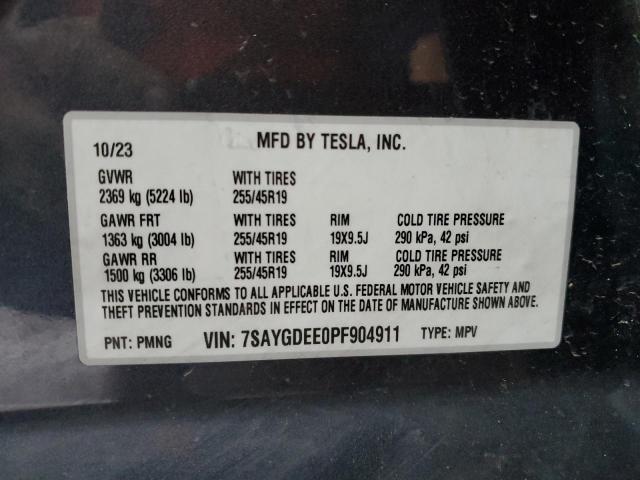 2023 TESLA MODEL Y 7SAYGDEE0PF904911