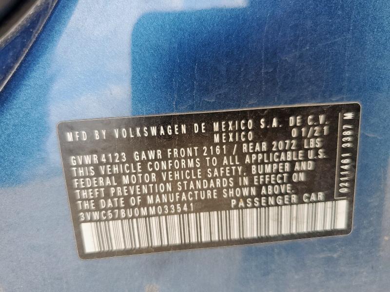 2021 VOLKSWAGEN JETTA S 3VWC57BU0MM033541