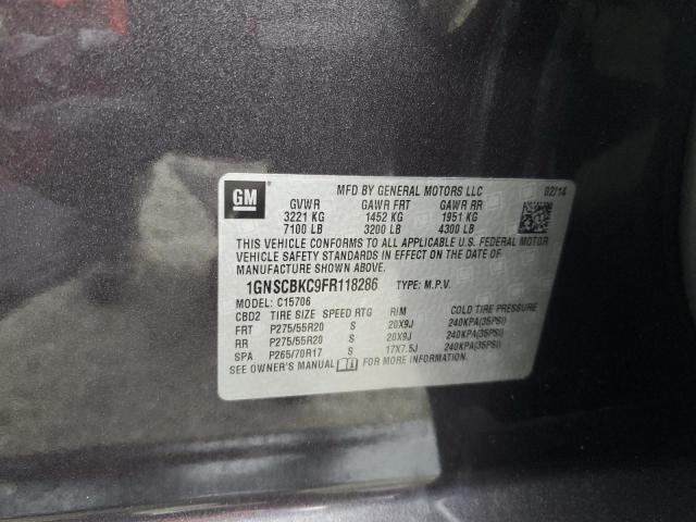 2015 CHEVROLET TAHOE C150 - 1GNSCBKC9FR118286