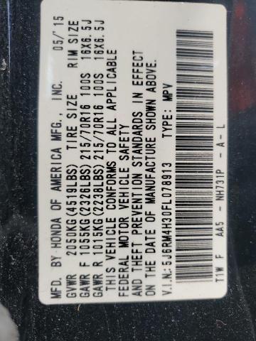 2015 HONDA CR-V LX 5J6RM4H30FL078913