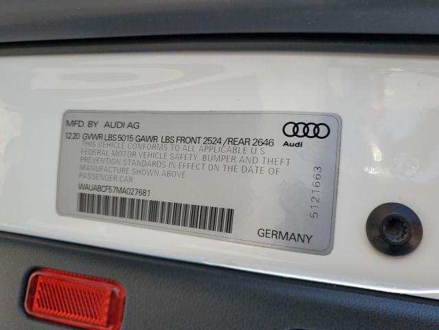 2021 AUDI A5 PREMIUM 40 WAUABCF57MA027681