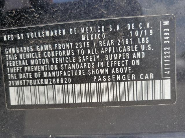 2019 VOLKSWAGEN JETTA GLI 3VW6T7BUXKM266620