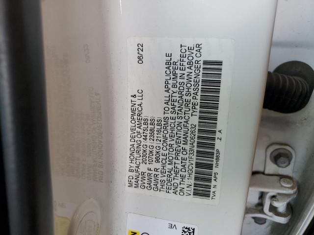 2022 HONDA ACCORD SPO - 1HGCV1F33NA062632
