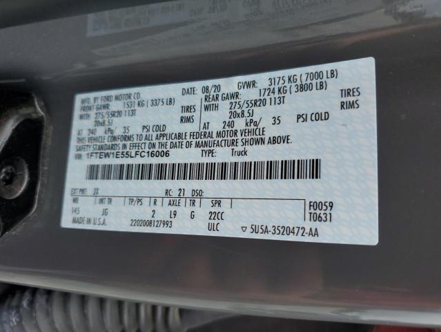 2020 FORD F150 SUPER - 1FTEW1E55LFC16006