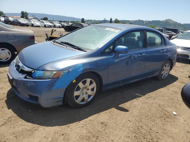 HONDA CIVIC LX 2009 blue  gas 1HGFA16589L011437 photo #1