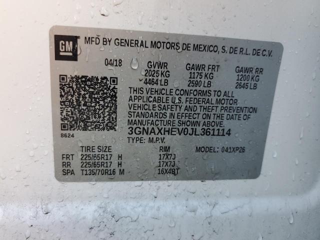 2018 CHEVROLET EQUINOX LS - 3GNAXHEV0JL361114