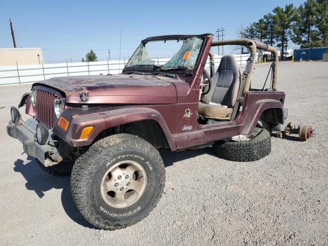 JEEP WRANGLER / 2002 maroon  gas 1J4FA59S72P706380 photo #1