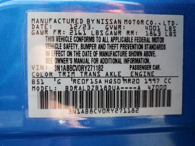 2024 NISSAN SENTRA SV - 3N1AB8CV0RY271182