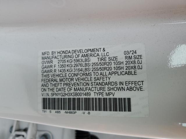 2025 HONDA PILOT SPOR 5FNYG2H3XSB001489