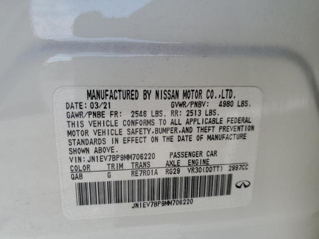 2021 INFINITI Q50 LUXE JN1EV7BP9MM706220