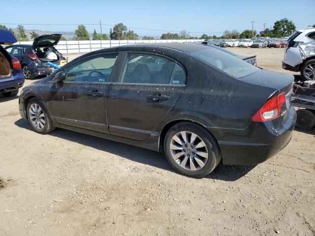 HONDA CIVIC EX 2009 black  gas 19XFA16849E047448 photo #3