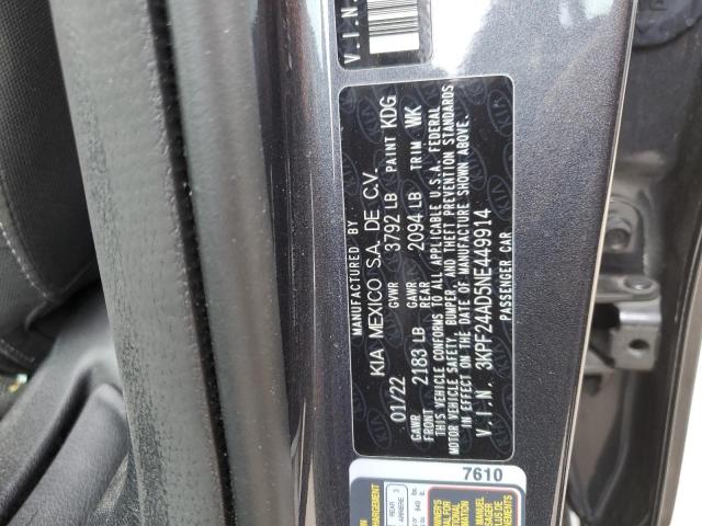 3KPF24AD5NE449914 2022 KIA FORTE