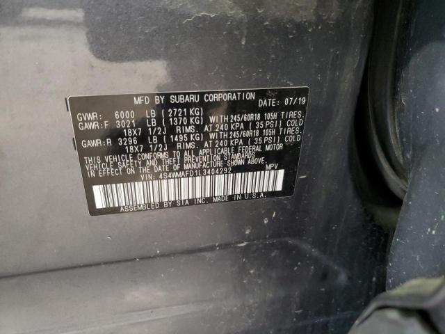 2020 SUBARU ASCENT PRE - 4S4WMAFD1L3404292