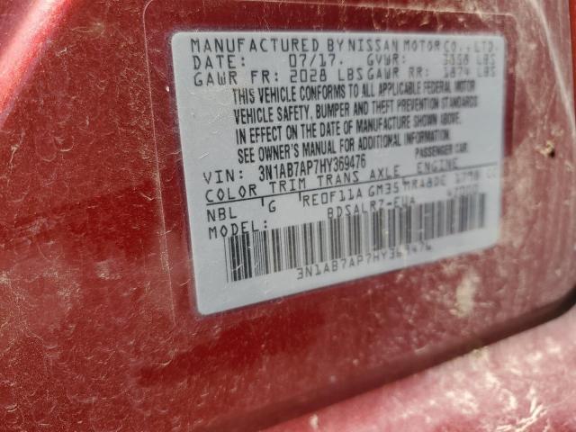 3N1AB7AP7HY369476 2017 NISSAN SENTRA