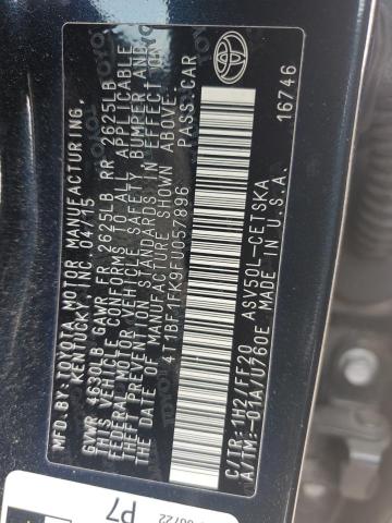 2015 TOYOTA CAMRY LE - 4T1BF1FK9FU057896