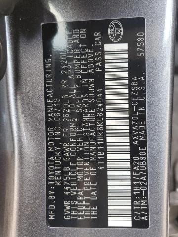2019 TOYOTA CAMRY L - 4T1B11HK6KU824044