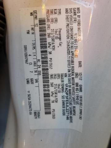 2018 FORD FOCUS SE 1FADP3FE0JL227146