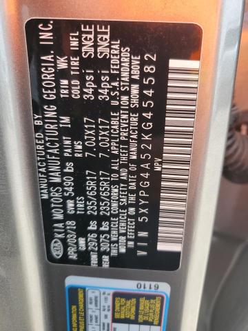 2019 KIA SORENTO LX - 5XYPG4A52KG454582