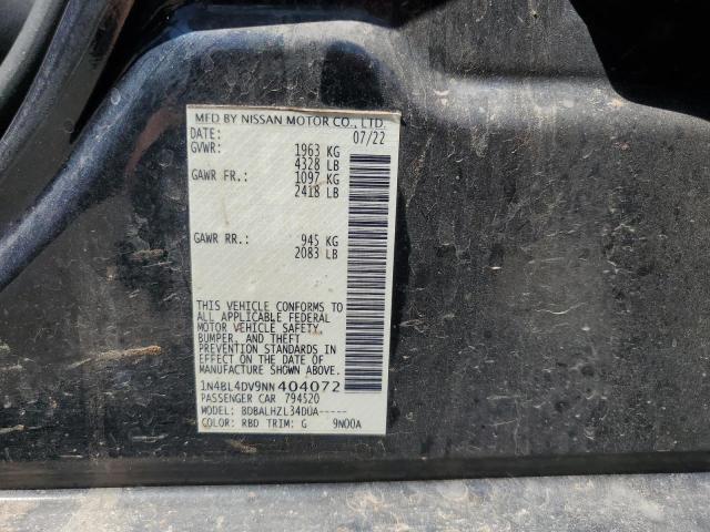 2022 NISSAN ALTIMA SV - 1N4BL4DV9NN404072