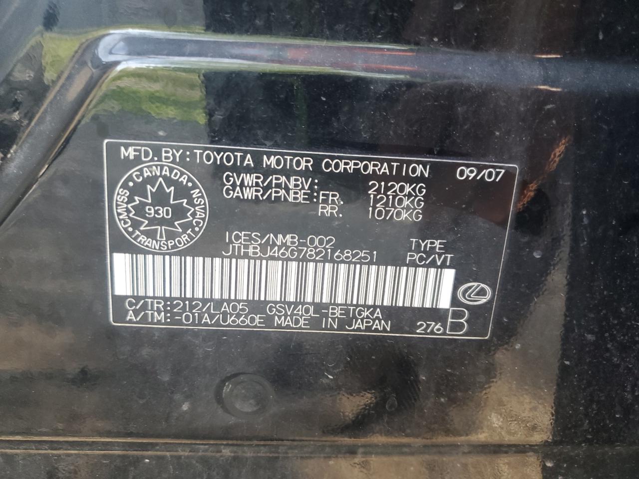 Lexus Es 350 2008