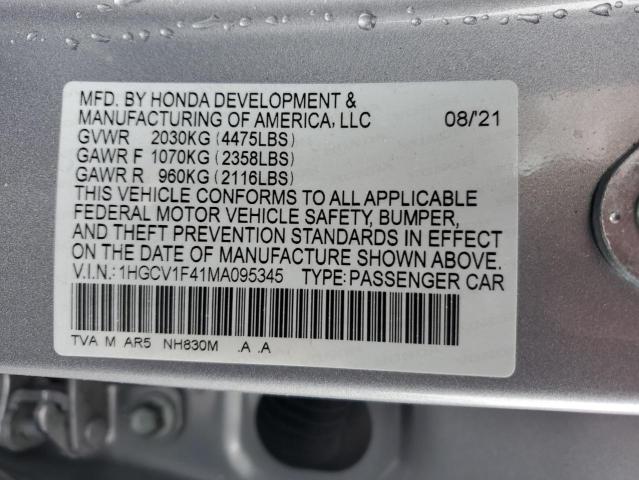 2021 HONDA ACCORD SPO - 1HGCV1F41MA095345