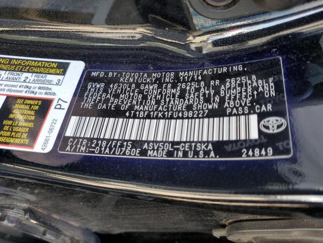 4T1BF1FK1FU498227 2015 TOYOTA CAMRY